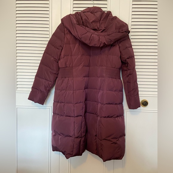Burgundy Cole Haan down puffer coat - Picture 3 of 7